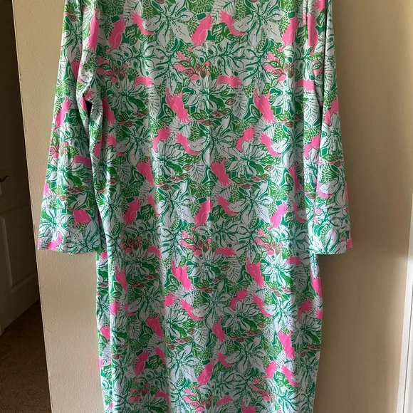 Lilly Pulitzer ChillyLillyNADINE DRESS Notch Neck UPF50+ Size XXL